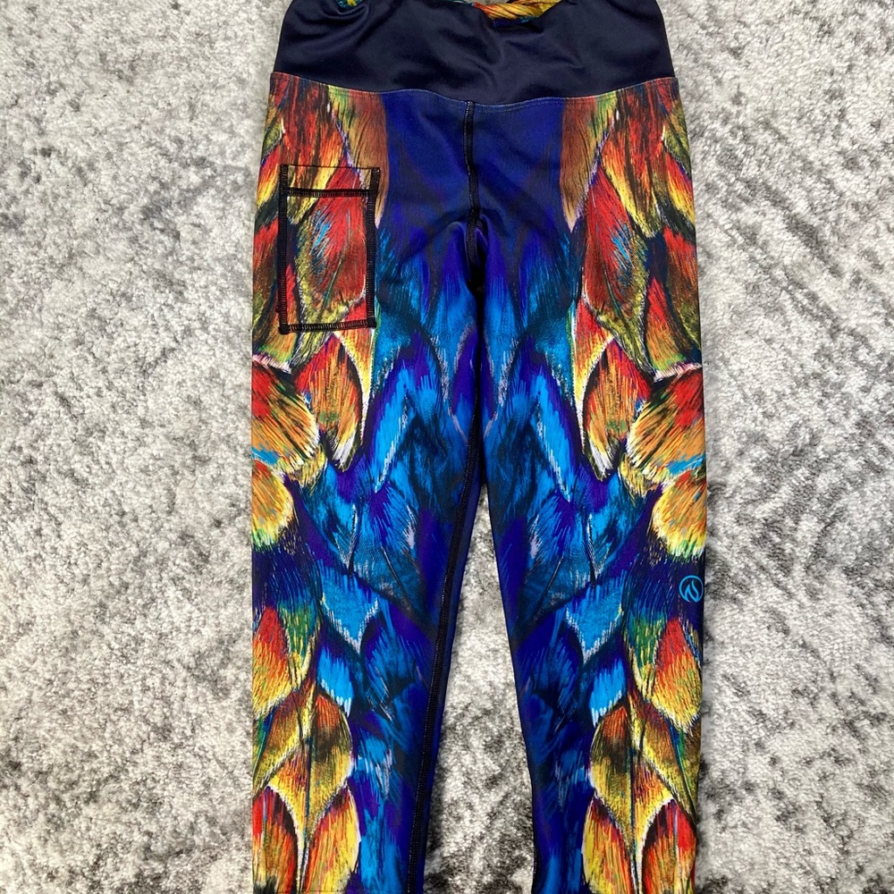 INKnBURN Painted Feather Capris